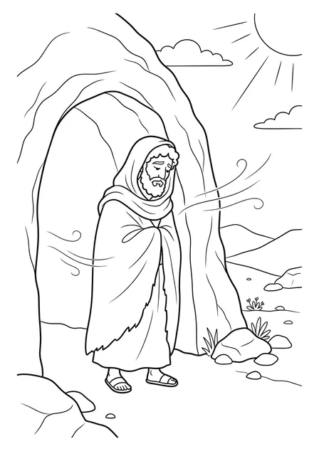 Ausmalbild zu „Gott flüstert ganz leise“ (Vorschau)
